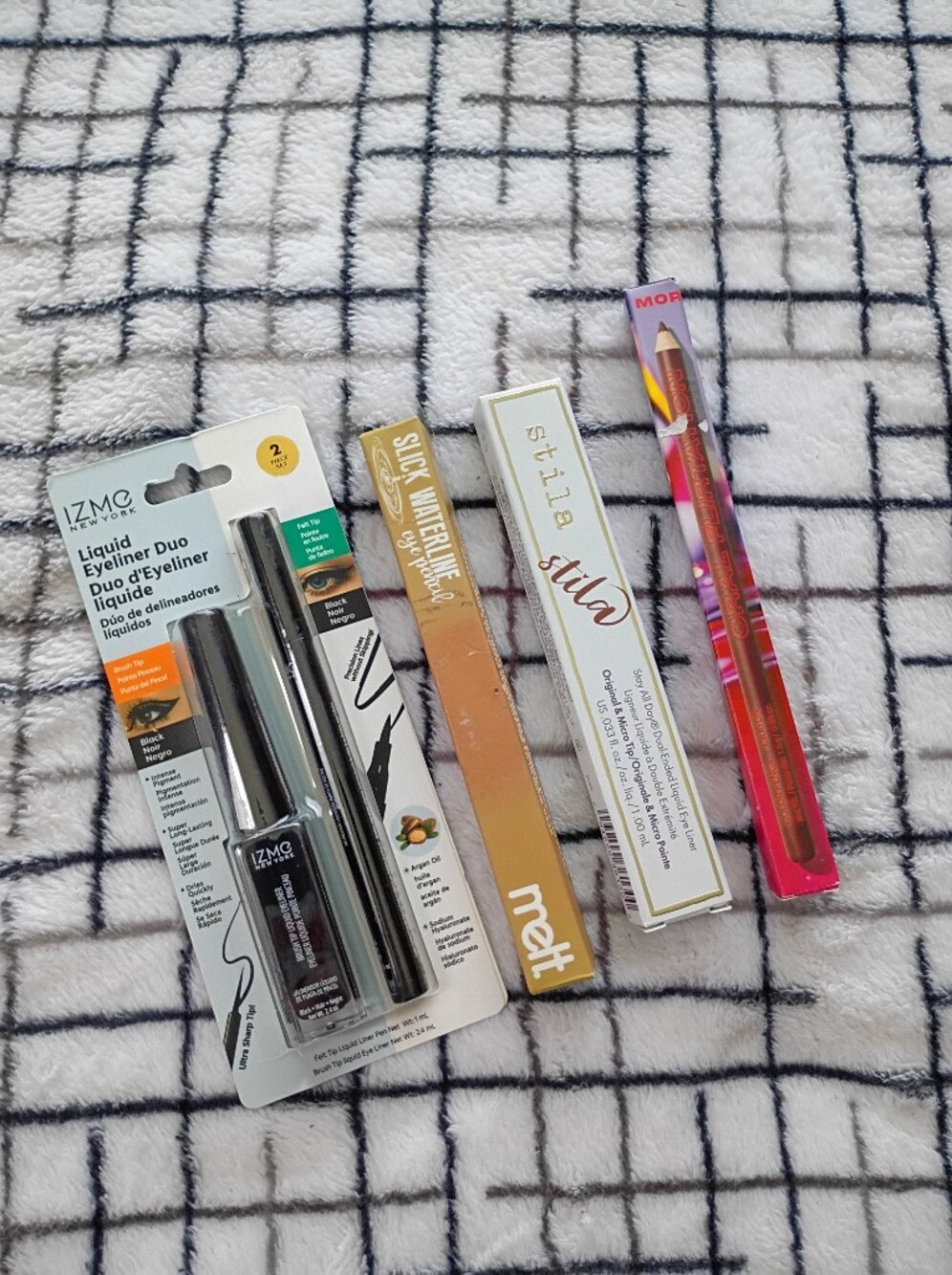 Assorted Lot of Eye Pencils Liquid Eyeliner Stila, Morphe, IZME and Melt Brands